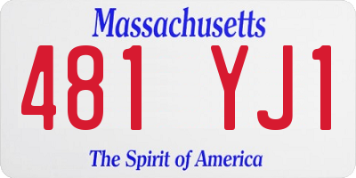 MA license plate 481YJ1