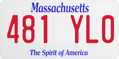 MA license plate 481YL0