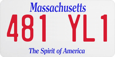MA license plate 481YL1