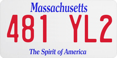 MA license plate 481YL2
