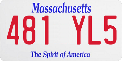 MA license plate 481YL5