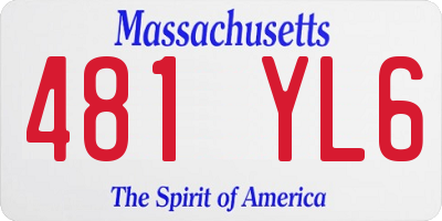 MA license plate 481YL6