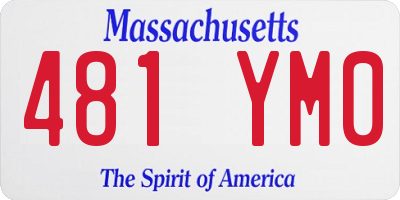 MA license plate 481YM0