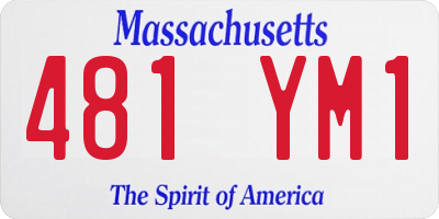 MA license plate 481YM1