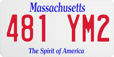 MA license plate 481YM2