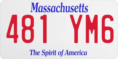 MA license plate 481YM6