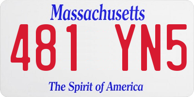 MA license plate 481YN5