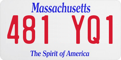 MA license plate 481YQ1