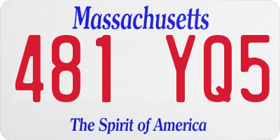 MA license plate 481YQ5