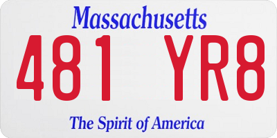 MA license plate 481YR8