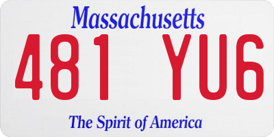 MA license plate 481YU6