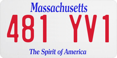MA license plate 481YV1