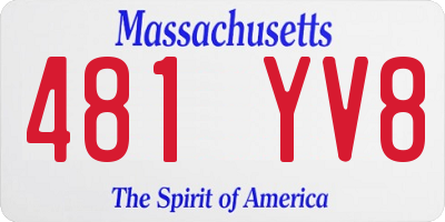 MA license plate 481YV8