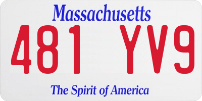 MA license plate 481YV9