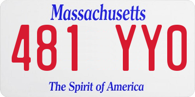 MA license plate 481YY0