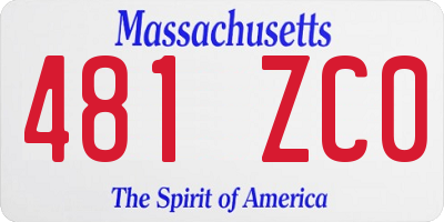 MA license plate 481ZC0