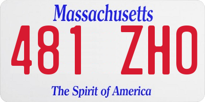 MA license plate 481ZH0
