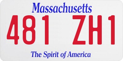 MA license plate 481ZH1