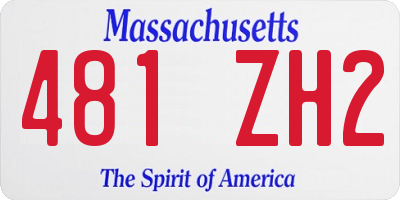 MA license plate 481ZH2