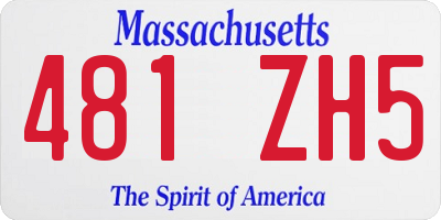 MA license plate 481ZH5