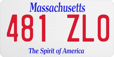 MA license plate 481ZL0