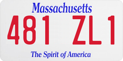 MA license plate 481ZL1