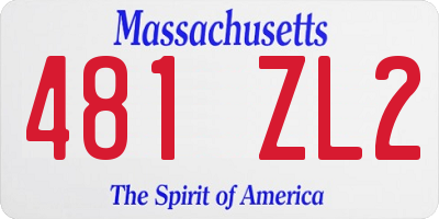 MA license plate 481ZL2