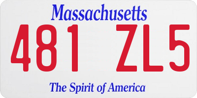 MA license plate 481ZL5