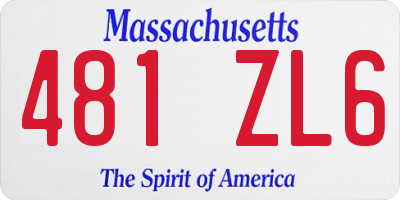 MA license plate 481ZL6