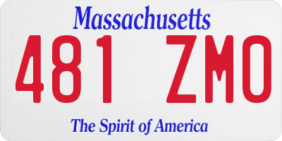 MA license plate 481ZM0
