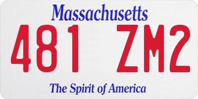 MA license plate 481ZM2