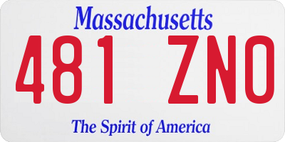 MA license plate 481ZN0
