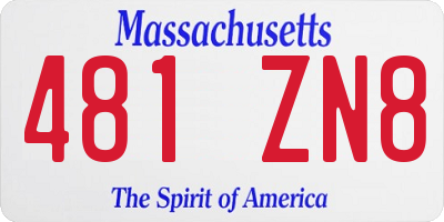MA license plate 481ZN8