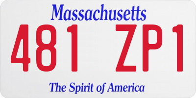 MA license plate 481ZP1
