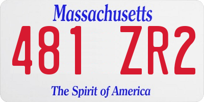 MA license plate 481ZR2