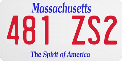 MA license plate 481ZS2