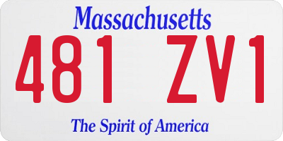 MA license plate 481ZV1