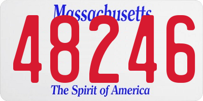 MA license plate 48246