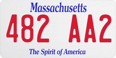 MA license plate 482AA2