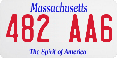 MA license plate 482AA6