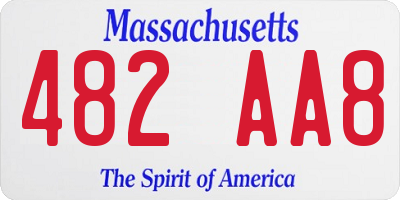 MA license plate 482AA8