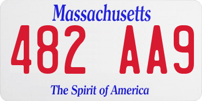MA license plate 482AA9