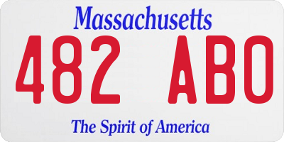 MA license plate 482AB0