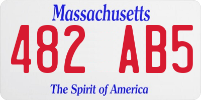 MA license plate 482AB5