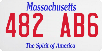 MA license plate 482AB6
