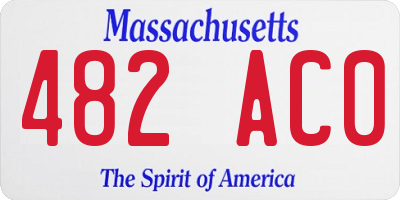 MA license plate 482AC0
