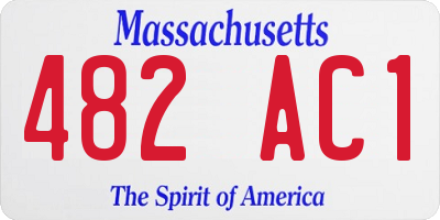 MA license plate 482AC1