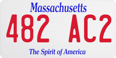 MA license plate 482AC2
