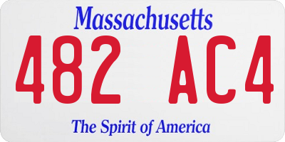 MA license plate 482AC4