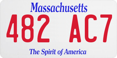 MA license plate 482AC7